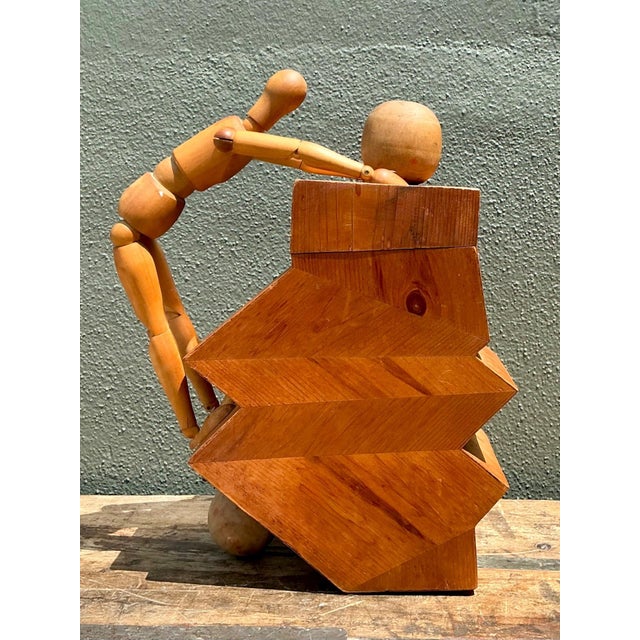Abstract Vintage Wood Abstract Form Sculpture For Sale - Image 3 of 17