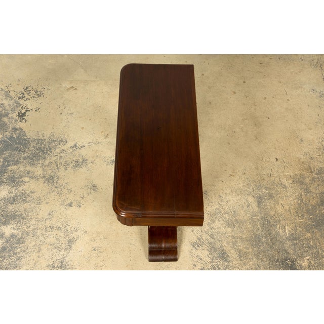 1930s French Art Deco Walnut Console Table For Sale - Image 13 of 18