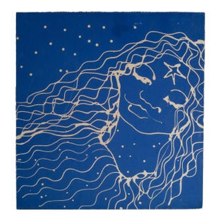 Mid Century Painting on Paper, Eventide, Unknown Artist, 1960-1970 For Sale