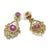 Bochic "Orient" Ruby, Citrin & Peridot Earrings Set In 18K Gold & Silver For Sale - Image 4 of 10