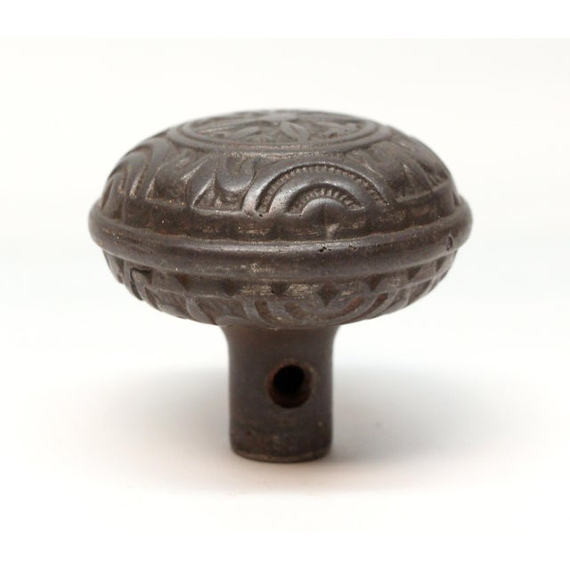 Traditional Antique Mallory Wheeler Cast Iron Door Knob For Sale - Image 3 of 4