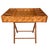 Brown Vintage Bamboo and Woven Rattan Folding Butler Tray Stand, Coastal Campaign For Sale - Image 8 of 13