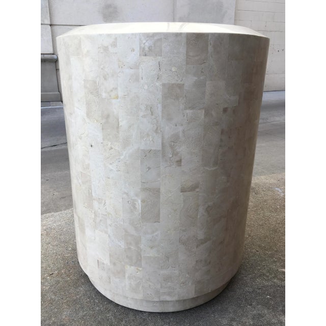 Maitland - Smith Postmodern Pedestal End Table in Tessellated Stone From Maitland-Smith Philippines For Sale - Image 4 of 13