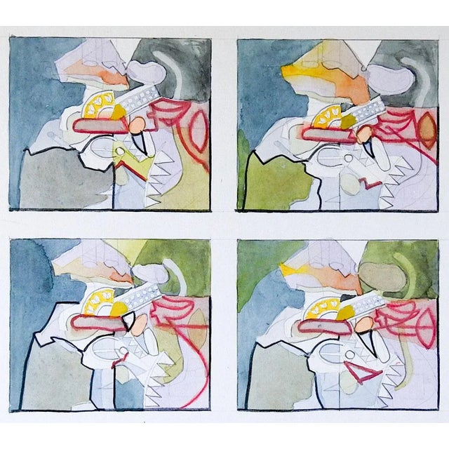 Paint Late 20th Century Small Abstract Studies Painting For Sale - Image 7 of 7