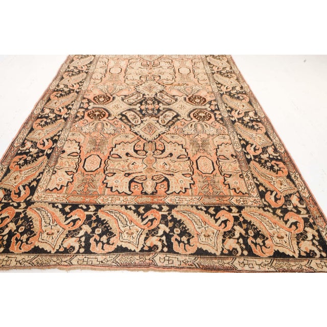 Beige Authentic 1900s Karabagh Bold Design Handmade Wool Rug For Sale - Image 8 of 8