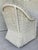 Vintage White Large Braid Rattan Barrel Back Chair Frame For Sale In Naples, FL - Image 6 of 12