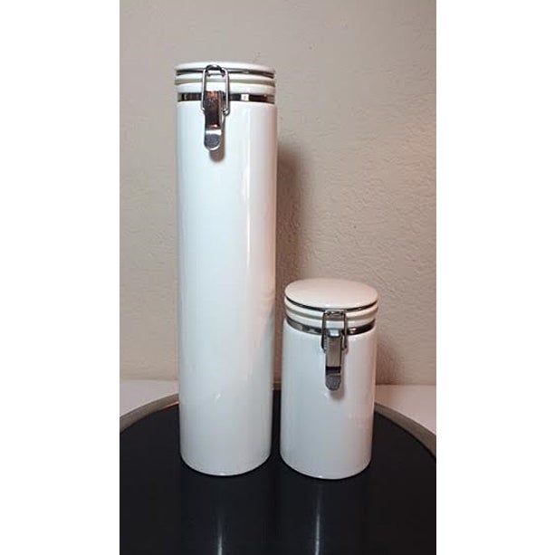 Bee House Japan White Ceramic Canisters Set of 2 Chairish