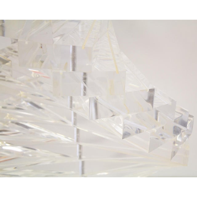 Postmodern Vintage Acrylic Twist Pedestal For Sale - Image 3 of 8