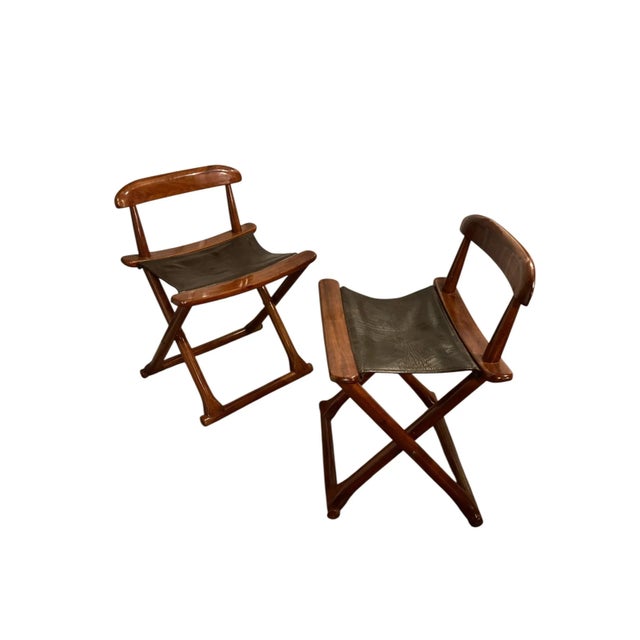 Starbay Bermudes Folding Rosewood Yacht Chairs, 1990, Set of 2 For Sale - Image 4 of 10