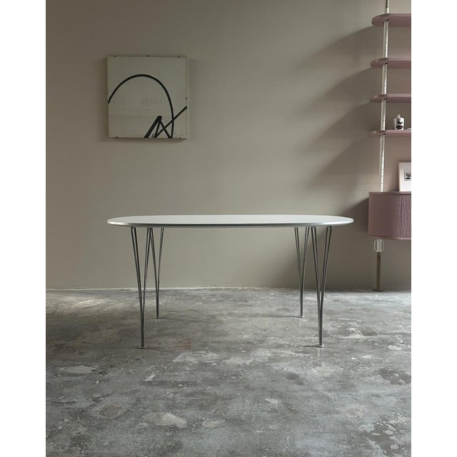 Danish Superellipse Table by Hein-Mathsson and Arne Jacobsen for Fritz Hansen, 1950s For Sale - Image 9 of 9