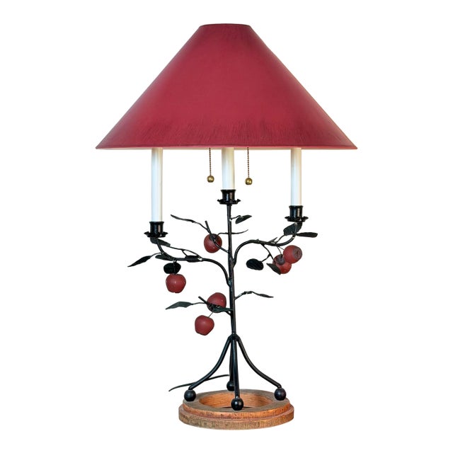 A showstopping statement lamp by Frederick Cooper, the celebrated Chicago lighting atelier known for its hand-crafted,...
