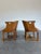 Pair of Dutch Colonial Style Vintage Oak Barrel Back Chairs For Sale - Image 4 of 12