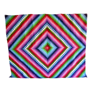 Large Diamond Shape Mid Century Amish Quilt