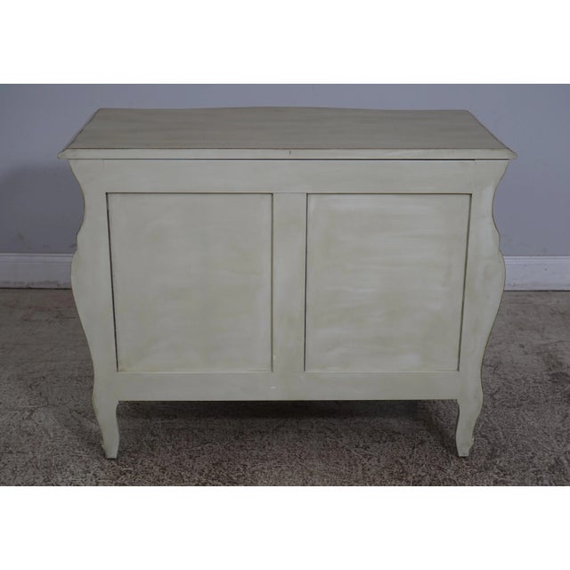French Style Green Painted Finish Commode Chest For Sale - Image 11 of 12