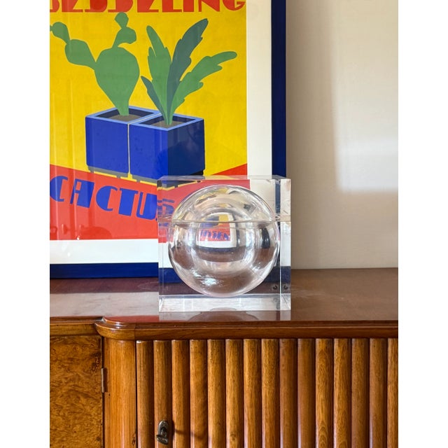 Space age acrylic Ice Bucket mod. Bombo (large model) Studio TG, Guzzini Italy, 1970s H 22 × 22 × 22 cm Labeled...
