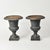 Absolutely lovely French style pair of vintage/antique cast iron urn planters. Exact age unknown. Each measures ~12" tall...