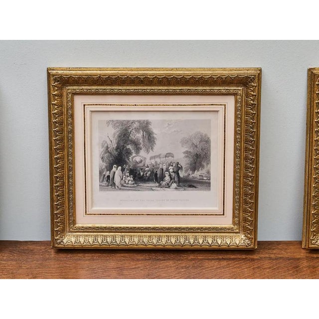 Unknown Artist, Middle Eastern Motifs, Engravings, Framed, Set of 3 For Sale - Image 4 of 10