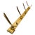 Mid-Century Gilt Metal Wall Coat Rack with 4 Hooks, 1960s For Sale - Image 18 of 18