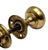 1930s American Cast Brass Art Deco Door Knobs W/ Rosettes. A Pair For Sale - Image 4 of 7