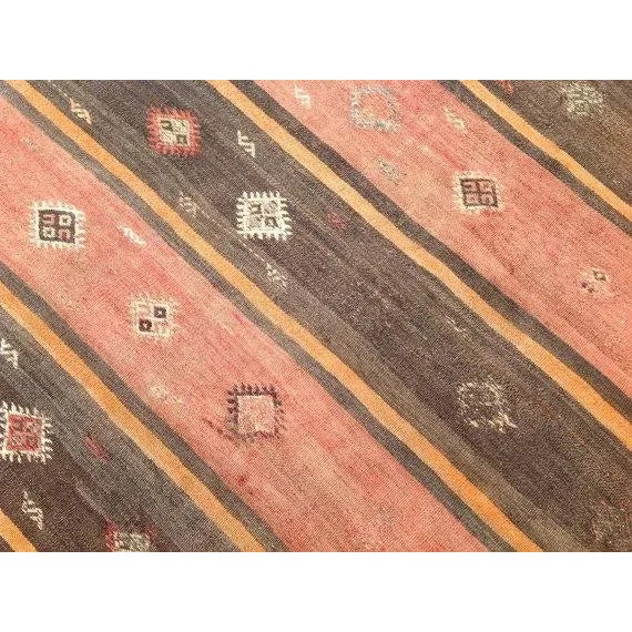 1960s XX Vintage Turkish Kilim Rug - 6'1" X 11'4" For Sale - Image 5 of 6