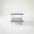 Contemporary Handcrafted Satin Sea Reflection Painted Two-Layer Coffee Table With Brass Bamboo Legs For Sale - Image 3 of 7