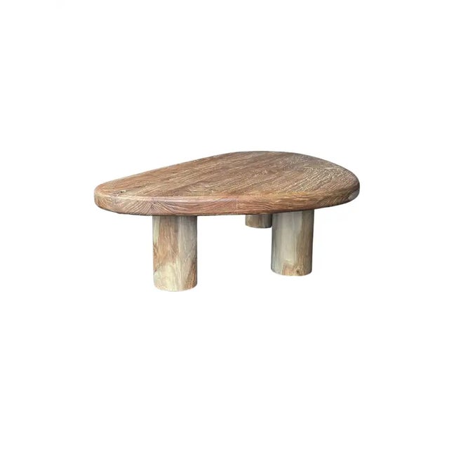 Sculptural Teak Wood Table, Modern Organic, Stunning Wood Textures For Sale - Image 6 of 6