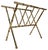 Vintage Gilded Brass & Faux Bamboo Magazine Rack, Italy, 1960s For Sale