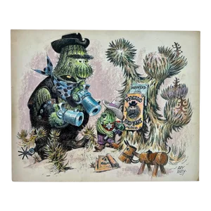 Art Riley "Black Bart, Sagebrush Sam & Marshall Dillon" Original Illustration C.1949