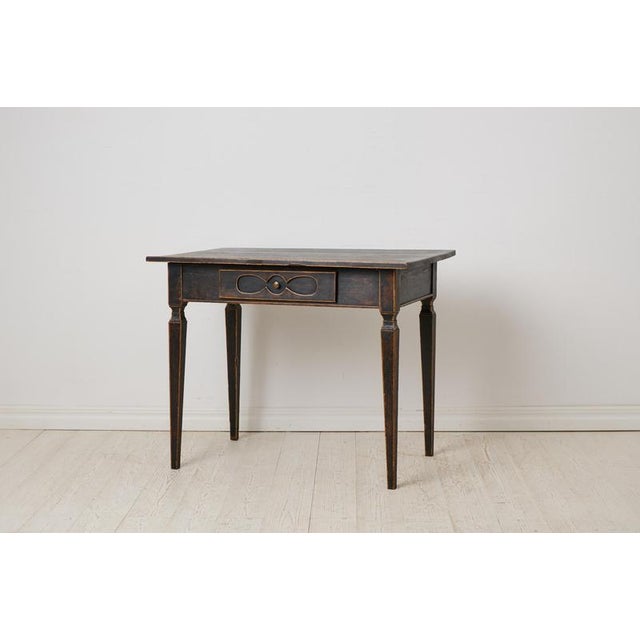 Swedish Empire Desk in Rustic Paint For Sale - Image 4 of 12
