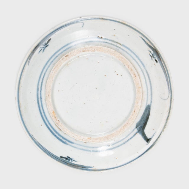 Chinese Chinese Blue & White Lotus Dish, C. 1900 For Sale - Image 3 of 3
