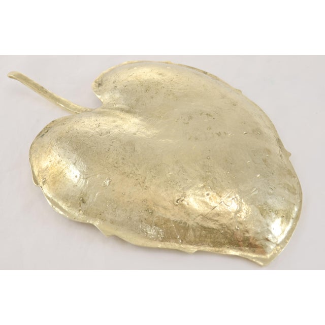 Large Brass Leaf Tray For Sale In Chicago - Image 6 of 6