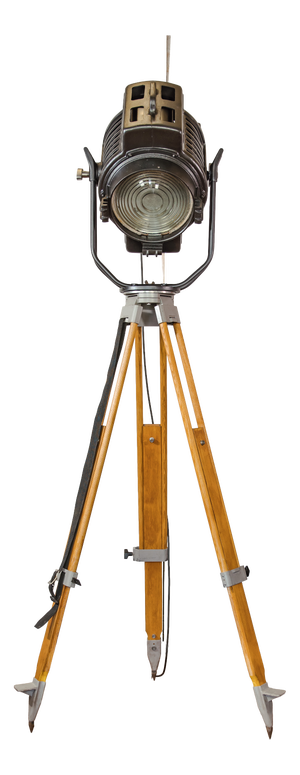 Vintage Movie Spotlight on Surveying Tripod Floor Lamp by Arri Arnold & Richter, 1950s