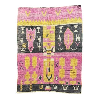 Purple Traditional Moroccan Berber Area Rug For Sale