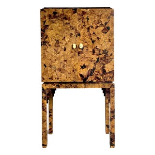 Vintage Boho Maitland Smith Tessellated PenShell Dry Bar For Sale