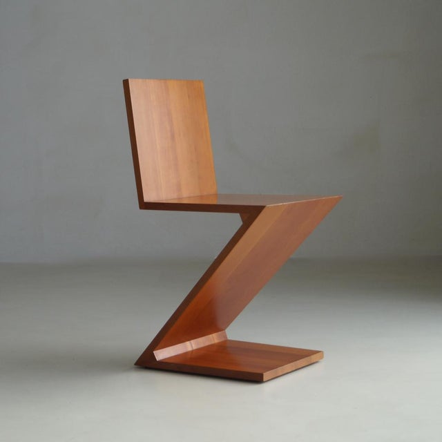 Vintage Zig Zag Chair by Gerrit Thomas Rietveld for Cassina, 1990s For Sale - Image 12 of 18