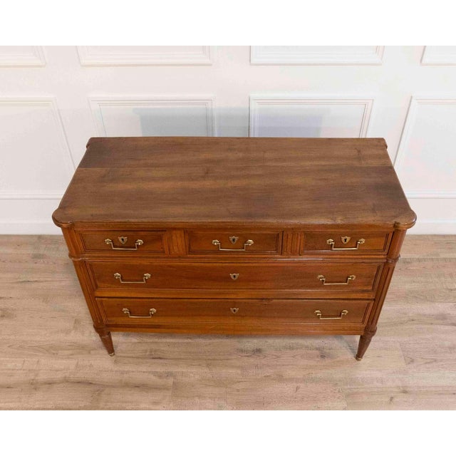 Louis XVI–Style Walnut Chest of Drawers, France, Early 19th Century For Sale - Image 10 of 10