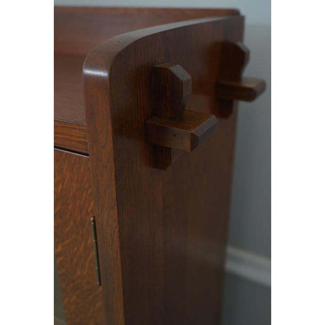Stickley 2 Door Mission Oak Arts & Crafts Bookcase For Sale - Image 9 of 12