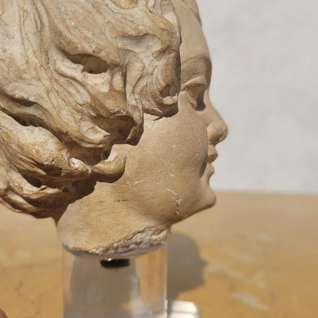 18th Century Stone Sculpture of a Child's Head For Sale - Image 15 of 17