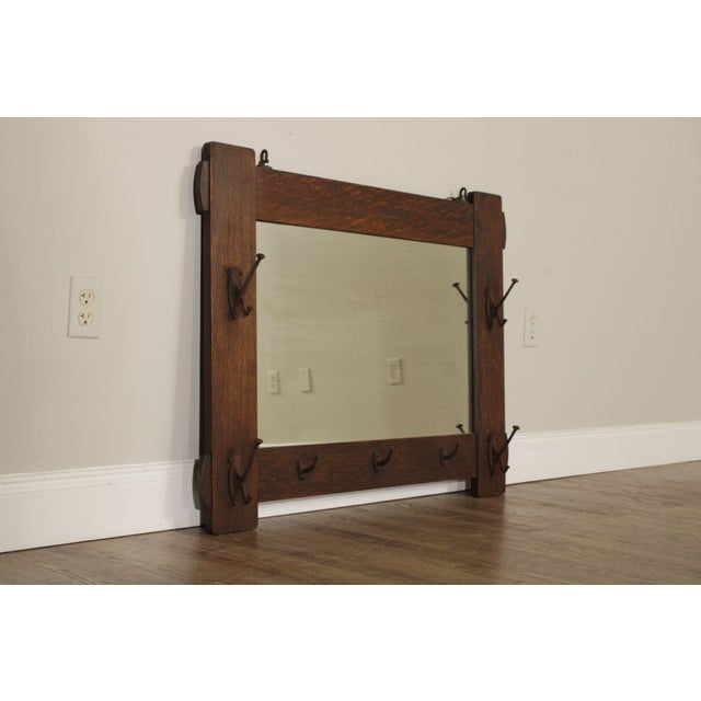 High Quality American Made Mission Oak Wall Mirror Produced By Stickley Brothers. This Piece Features A Rectangular...