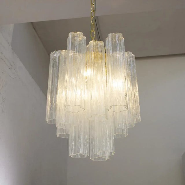Metal Chandelier in Murano Glass, Italy, 1990s For Sale - Image 7 of 13