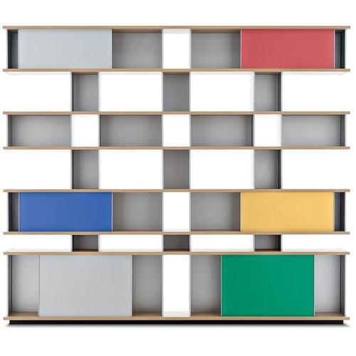 Gray Nuage Shelving Unit in Wood and Aluminium by Charlotte Perriand for Cassina For Sale - Image 8 of 9