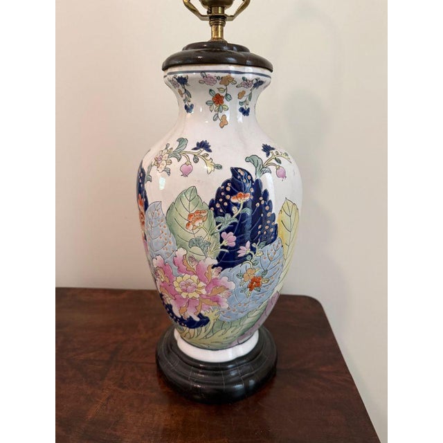 Asian Vintage Tobacco Leaf Ginger Jar Lamp For Sale - Image 3 of 7