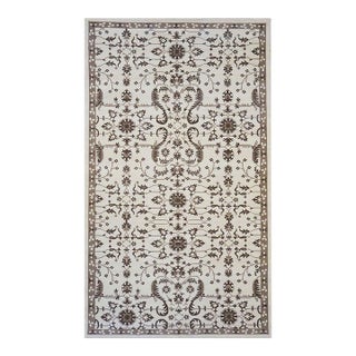 Afghan Wool Sultanabad Masters 6X10 Ivory and Brown Area Handmade Area Rug #1143397 For Sale
