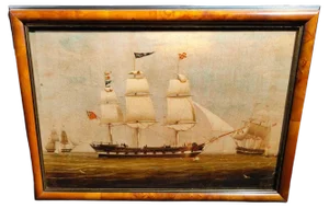 Seascape with Boat, 1950, Oil on Canvas