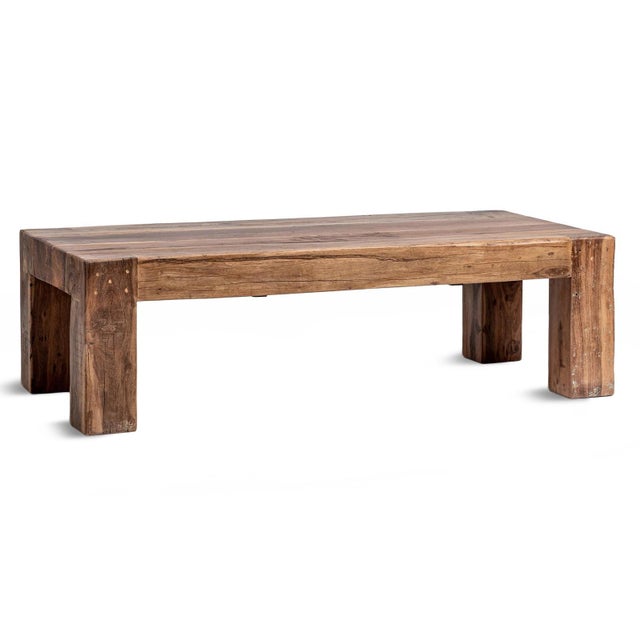Rustic Heritage Rustic Reclaimed Wood Coffee Table For Sale - Image 3 of 6