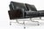 Vintage Postmodern Black Leather & Brushed Steel Loveseat Sofa, 1980s For Sale - Image 9 of 11