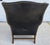 Classic Georgian Chippendale Black Leather Wingback Library Gentlemans Armchair For Sale In Miami - Image 6 of 16