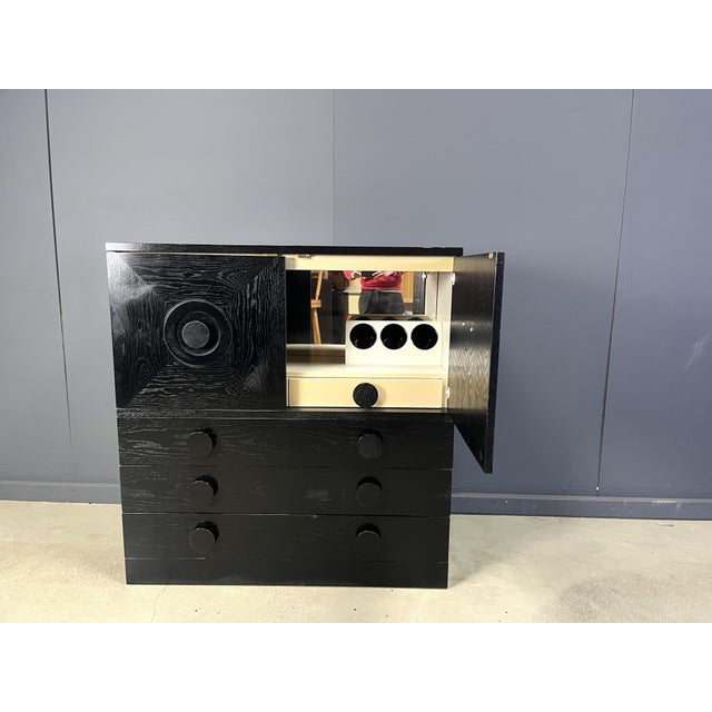 Black Vintage Brutalist Bar Cabinet, 1970s For Sale - Image 8 of 13