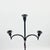 2020s Hand Forged Iron Floor Candelabra 50″ (126cm) Antique Copper Patina 3-Arm Slim Corner Design Rustic Decor For Sale - Image 5 of 8