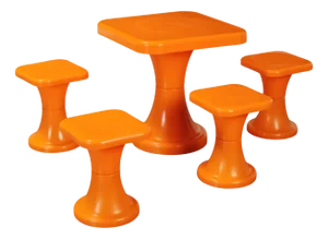 Vintage Coffee Tables in Plastic, Italy, 1970s, Set of 5